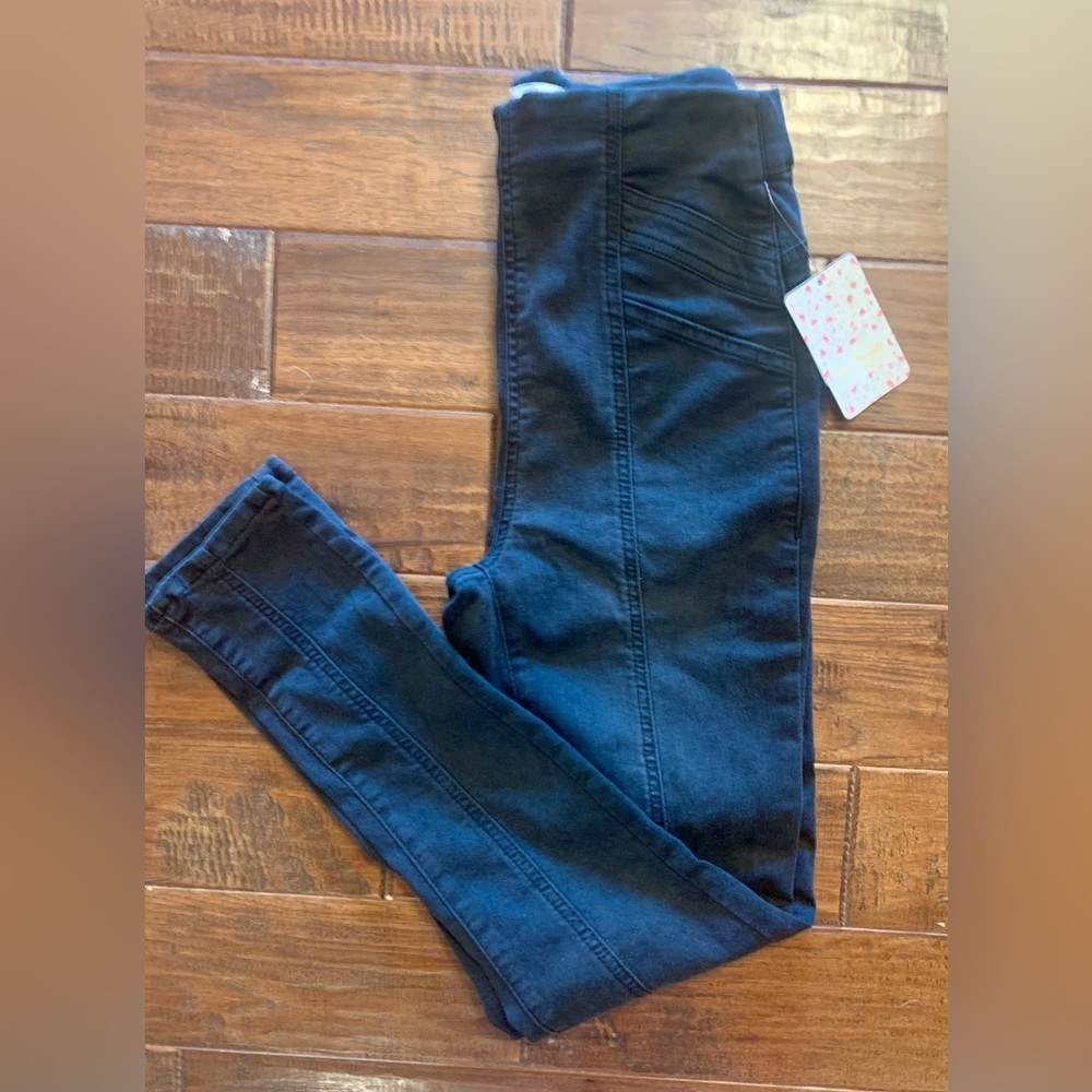 Free People Feel Alright Pull On Denim Black High Waisted Stretch NWT- SZ 26 - Picture 2 of 8